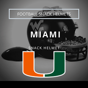 Miami Football Snack Helmet Thumbnail